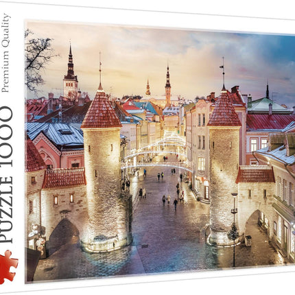 Puzzle TREFL 1000 dílků ulice Viru v Tallinnu