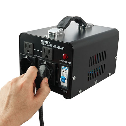1000VA Step Up Down Voltage Converter, 110V-220V, US EU
