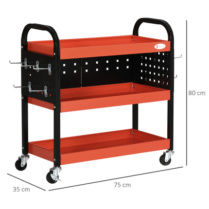 Garážový regál – nosnost 100 kg, červený