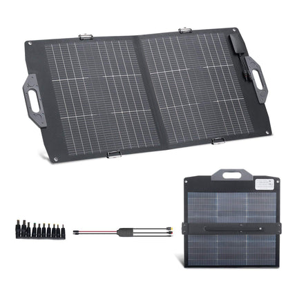 100W Foldable Bifacial Solar Panel Charger, MC4 USB-C