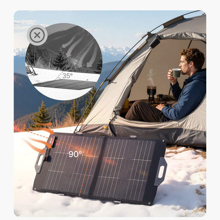 100W Foldable Bifacial Solar Panel Charger, MC4 USB-C