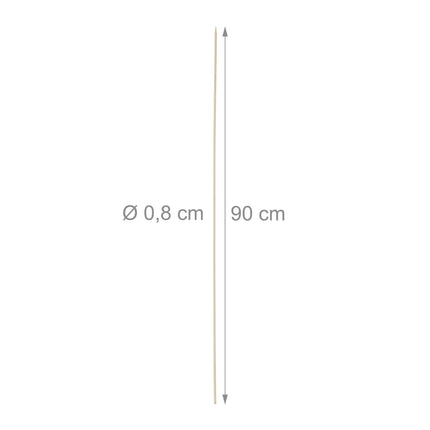 Bambusové špejle 90 cm, 100 ks