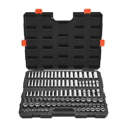 104-Piece 3/8-Inch Drive Metric Socket Set, CR-V Case