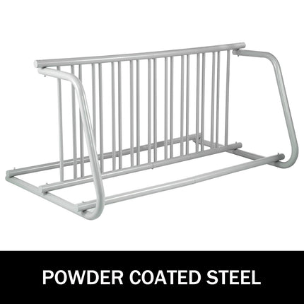 10-Bike Floor Bike Rack, Double-Sided Steel, 1.5m