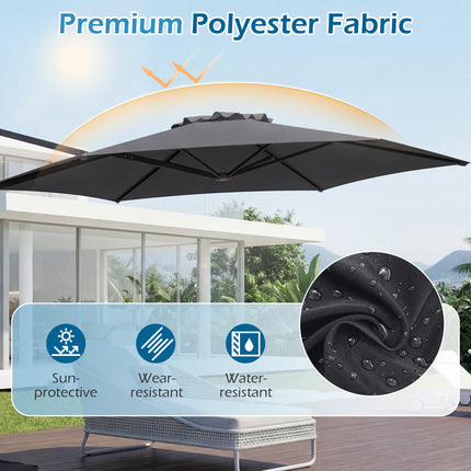 Boční slunečník 10 ft – otočný 360, s ventilací