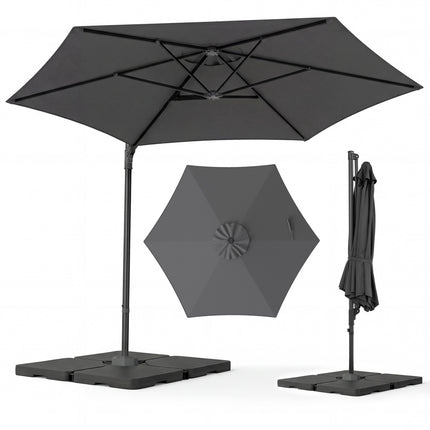 Boční slunečník 10 ft – otočný 360, s ventilací