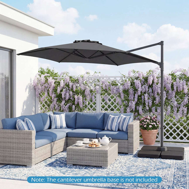 Boční slunečník 10 ft – otočný 360, s ventilací