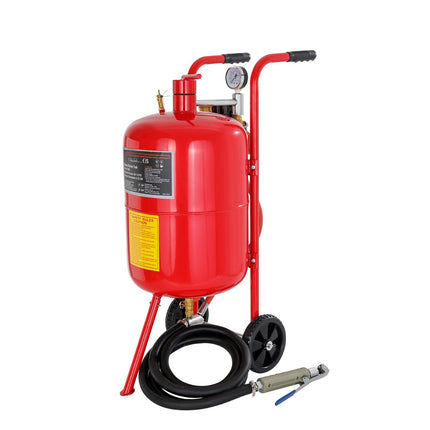 10 Gallon Sandblaster, 40L Tank, Wheels, Pressure Gauge