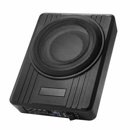 10-Inch Underseat Car Subwoofer, 300W, Built-In Amp
