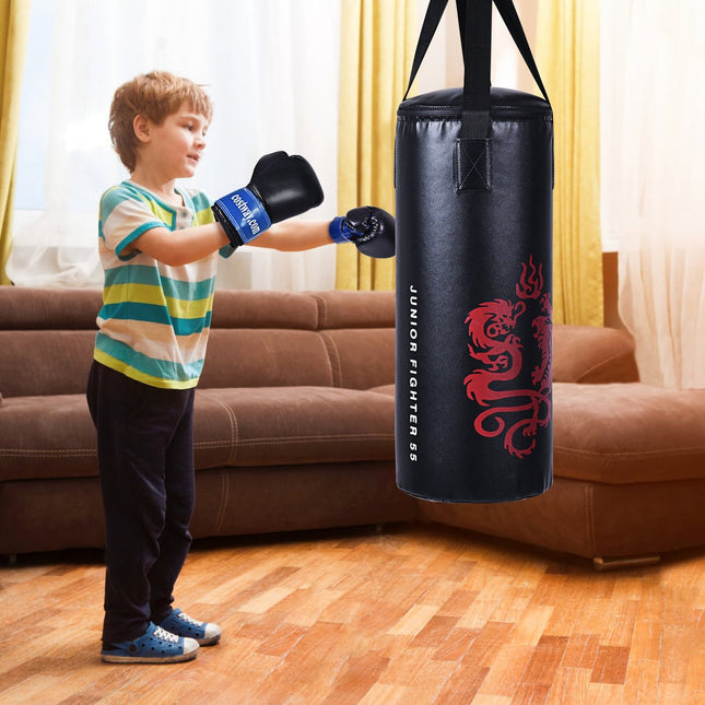 Sada boxovacího pytle 10kg s rukavicemi 8oz, dětský boxovací pytel