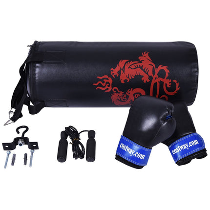 Sada boxovacího pytle 10kg s rukavicemi 8oz, dětský boxovací pytel