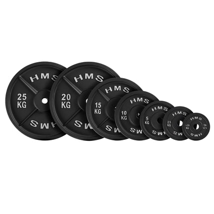 10 kg Hantelscheibe Gusseisen, 31 mm Loch, schwarz