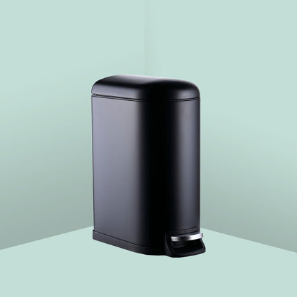 Kovový pedálový koš 10 litrů – soft-close, vyjímatelná vložka