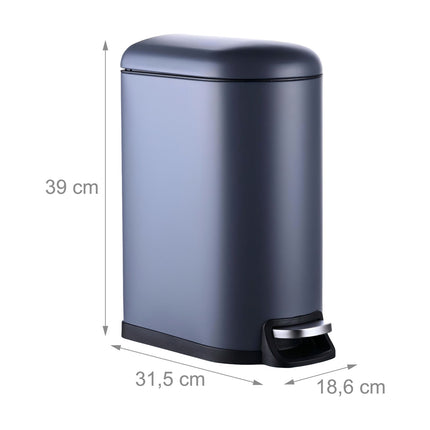 Kovový pedálový koš 10 litrů – soft-close, vyjímatelná vložka