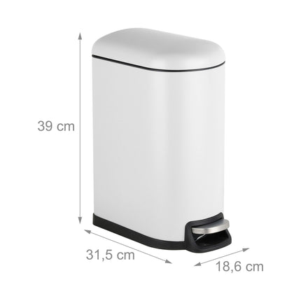 Kovový pedálový koš 10 litrů – soft-close, vyjímatelná vložka
