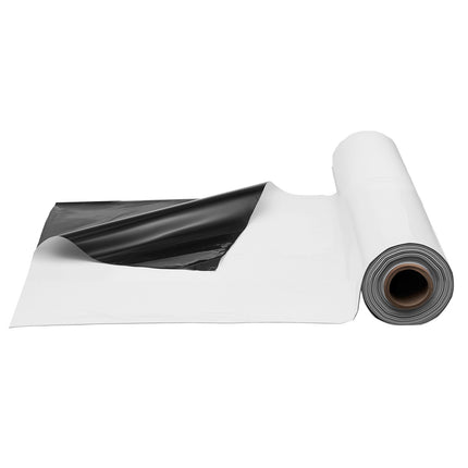 10 Mil Plastic Sheeting Roll, 10 x 100 Ft, Black-White