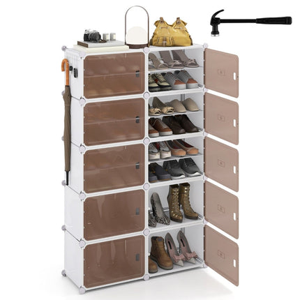 10-Tier Shoe Rack with Adjustable Shelves for 40 Pairs