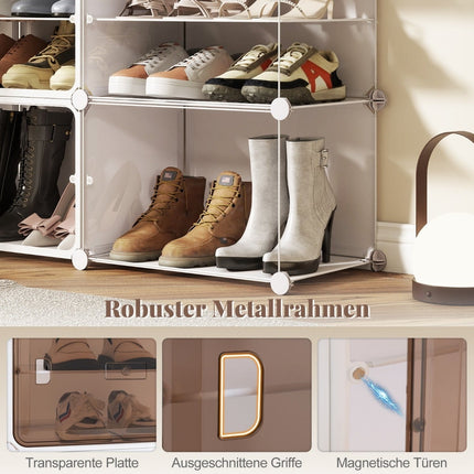 10-Tier Shoe Rack with Adjustable Shelves for 40 Pairs