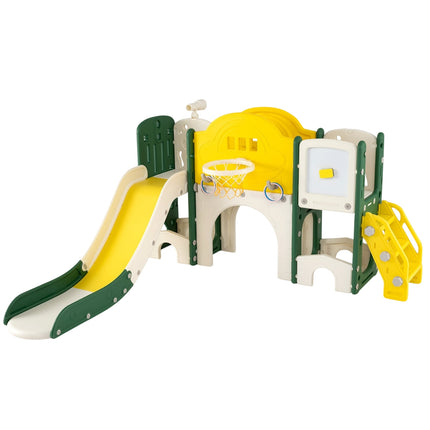10-in-1 Toddler Slide Set with Basketball & Tunnel