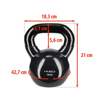 Litinový kettlebell 10 kg – černá