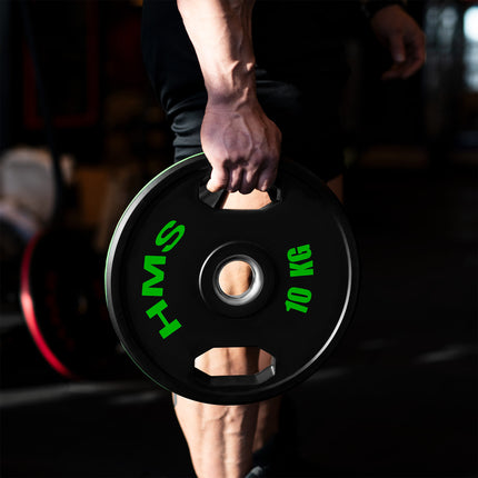 Pogumované olympijské kotouče 10 kg, sada 2 ks