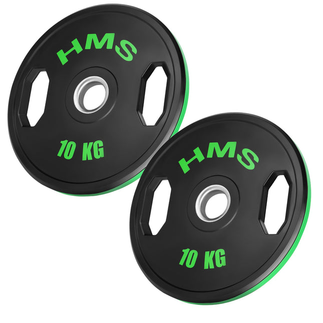 Pogumované olympijské kotouče 10 kg, sada 2 ks