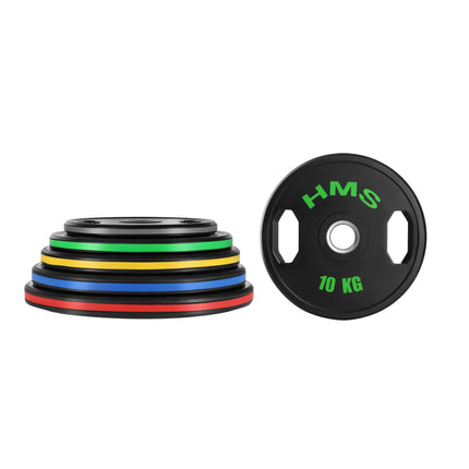 Pogumované olympijské kotouče 10 kg, sada 2 ks