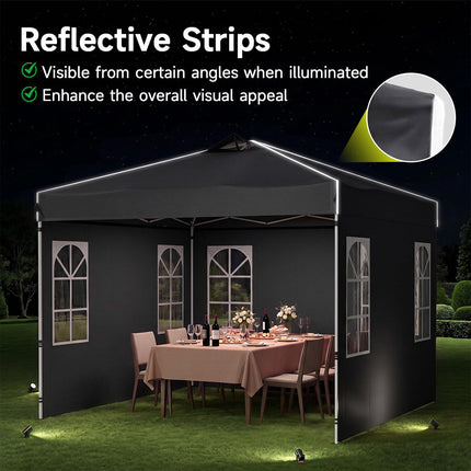 10 x 10 FT Waterproof Pop Up Canopy Tent with Sidewalls