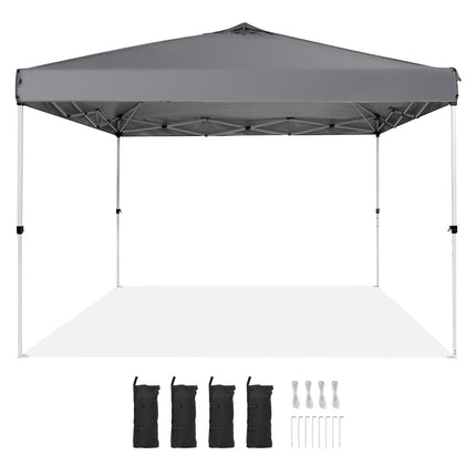 10x10 Pop-Up Canopy Tent, 250D PU, Roller Bag, 4 Sandbags