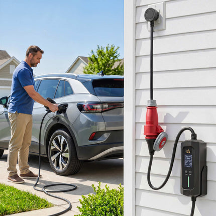11kW Type 2 EV Charger, 8m Cable, Adjustable Power