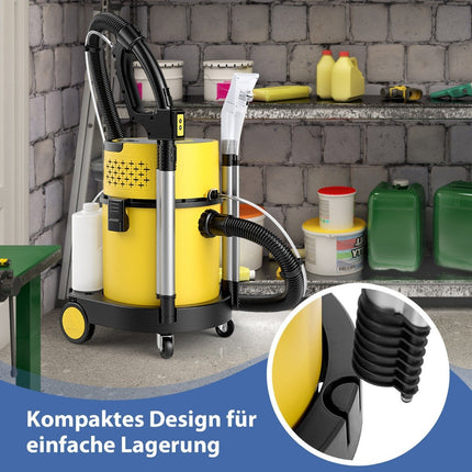 Vysavač na mokré i suché vysávání 1200W, přenosný vysavač popela 4 v 1 se sacím výkonem 17 KPA