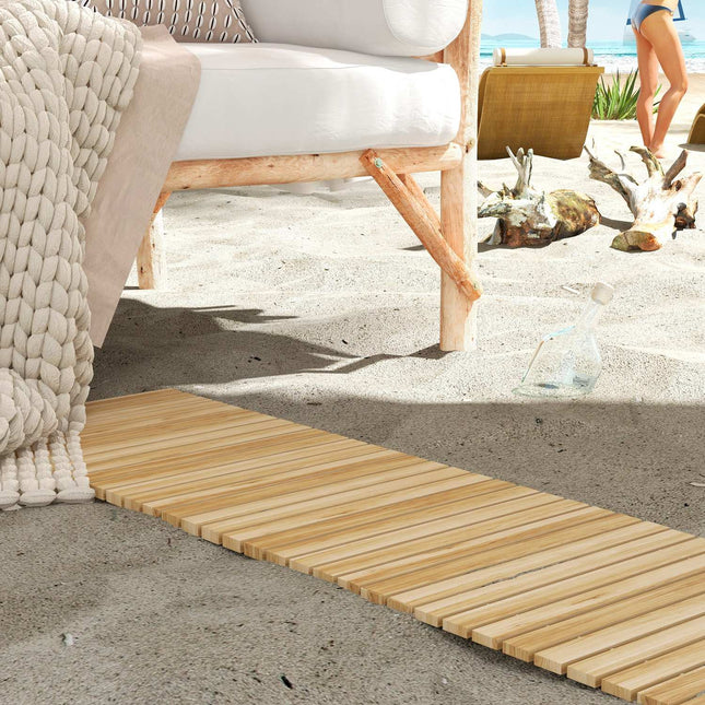 Dekorativní dřevěný zahradní chodník 120 cm – smrk odolný počasí