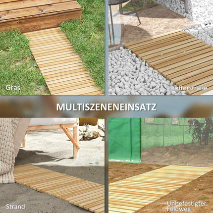 Dekorativní dřevěný zahradní chodník 120 cm – smrk odolný počasí