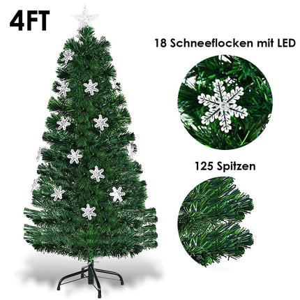 Umělý vánoční stromek 120 cm s LED optickými vlákny