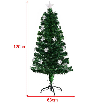 Umělý vánoční stromek 120 cm s LED optickými vlákny