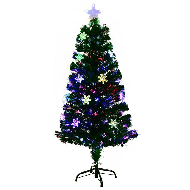 Umělý vánoční stromek 120 cm s LED optickými vlákny