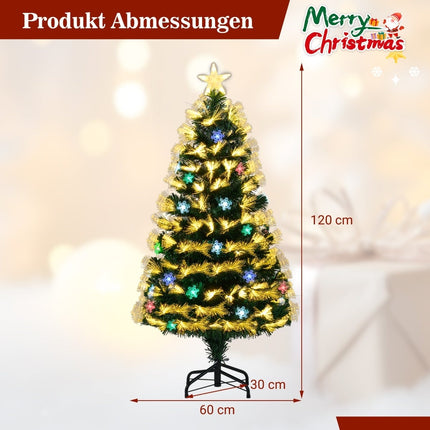 Umělý vánoční stromek 120 cm se světly a hvězdou na špici
