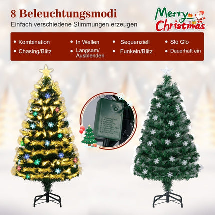 Umělý vánoční stromek 120 cm se světly a hvězdou na špici