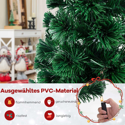 Vánoční stromek 120cm s optickými vlákny a osvětlením, PVC, stabilní stojan