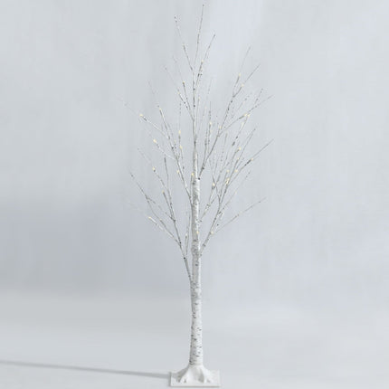 120 cm LED-Birkenbaum mit 48 warmweißen Lichtern