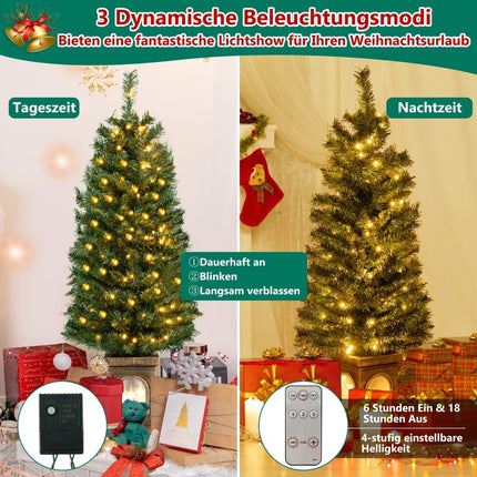 Umělý vánoční stromek 120 cm s osvětlením a časovačem