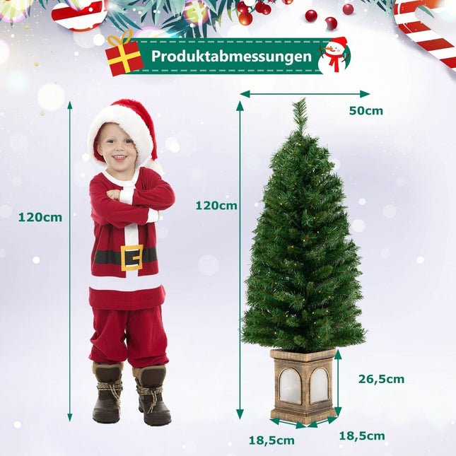 Umělý vánoční stromek 120 cm s osvětlením a časovačem