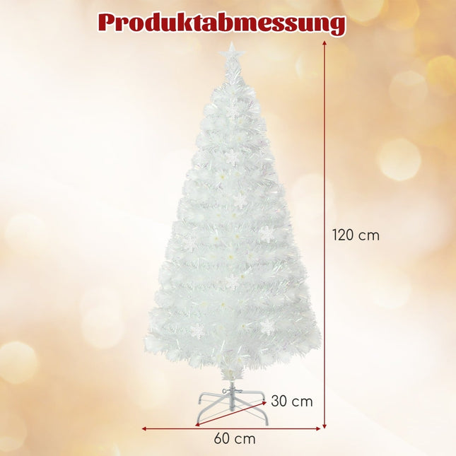 Umělý vánoční stromek 120 cm s LED světly, bílá