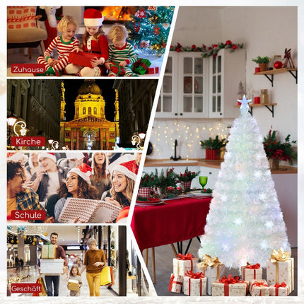 120 cm White Artificial Christmas Tree with LED Lights