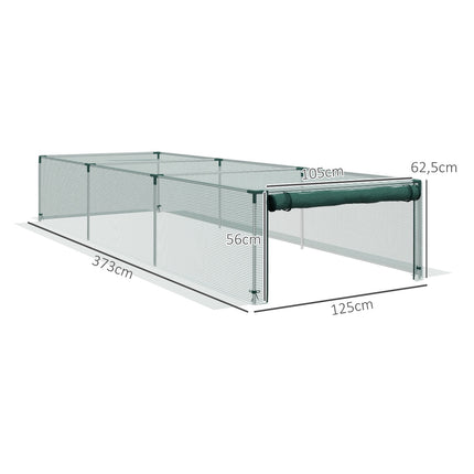 Zahradní síť na ochranu rostlin, 1.25M x 3.73M, zip