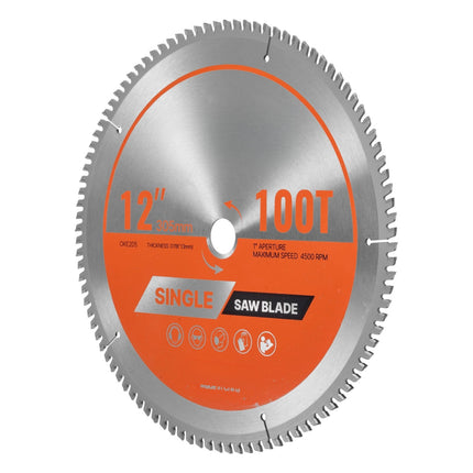 12-Inch Aluminum Circular Saw Blade, 100T, 25.4mm