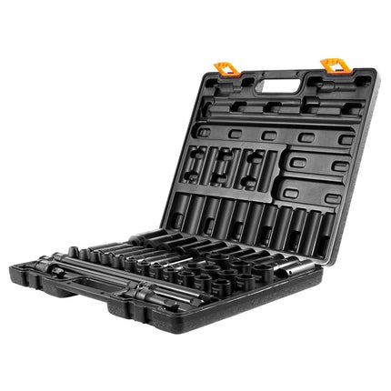 1/2-Inch Drive Impact Socket Set, 43 Pc, Metric 9-30mm