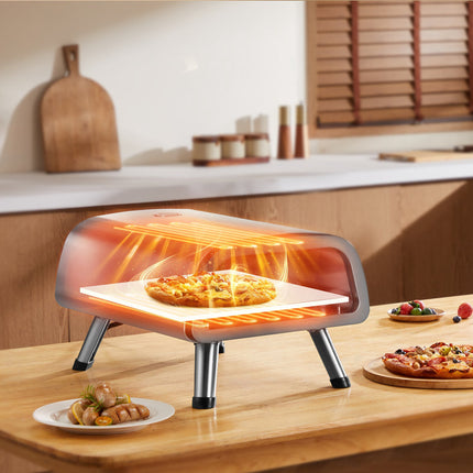 12-Inch Electric Pizza Oven, 850F, Pizza Stone Set