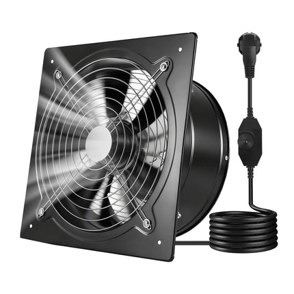 12-Inch Wall-Mount Exhaust Fan, 1558 CFM, Speed Control