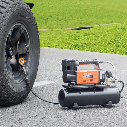 12V Air Compressor, 6L Tank, 150 PSI, Digital Gauge
